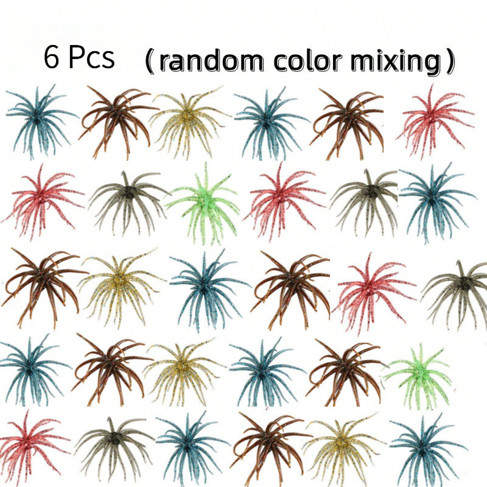 Fishing Lure Topwater - 6Pcs Fishing Sea Urchin Soft Lures,