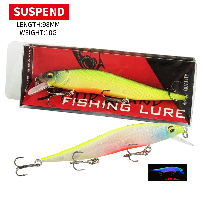 Fishing Lure Jerkbait - 98MM 10G Suspending Minnow Jerkbait AURORA