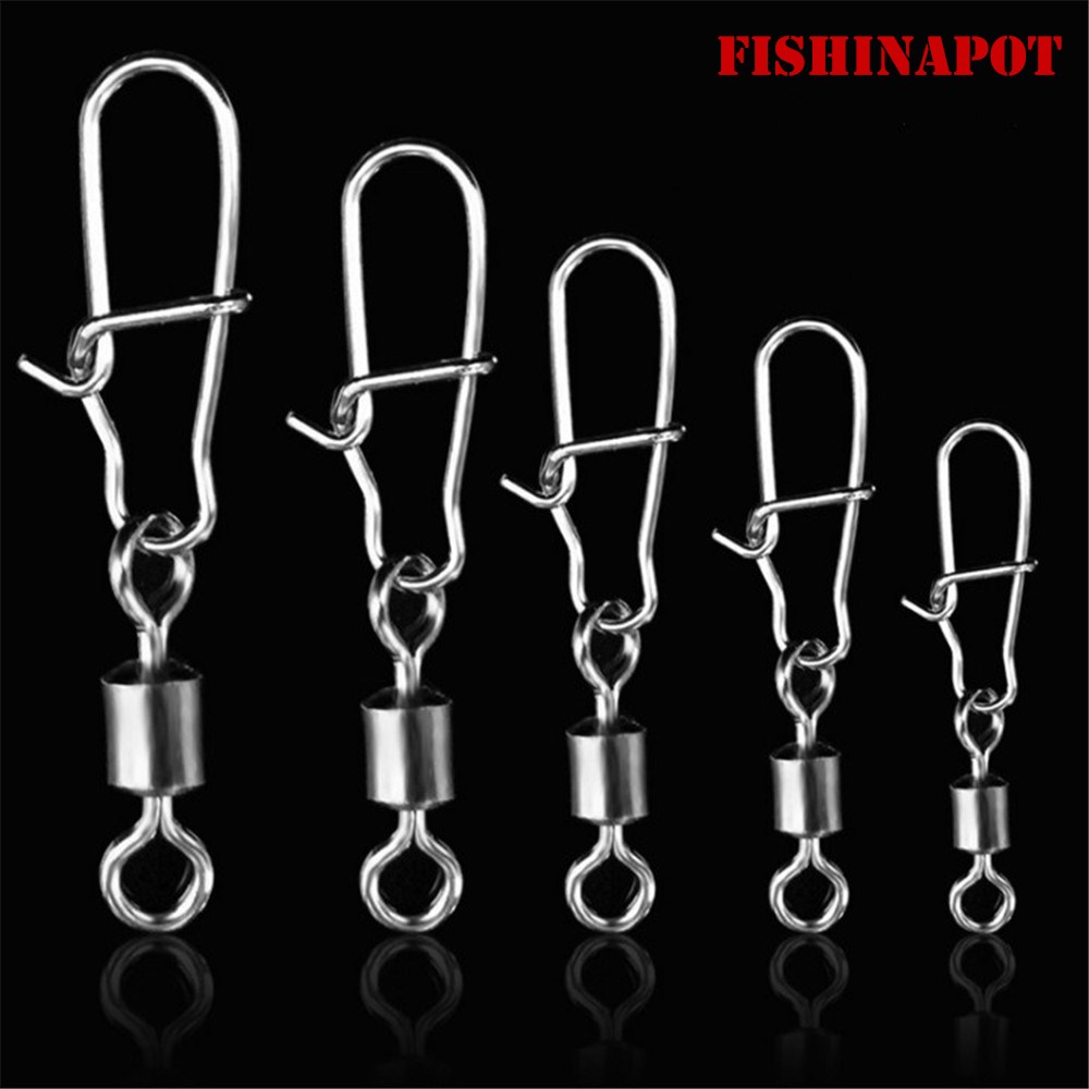 Fishing Lure Spinnerbait - FISHINAPOT 30pcs/lot 2#-10# Stainless Steel Connector