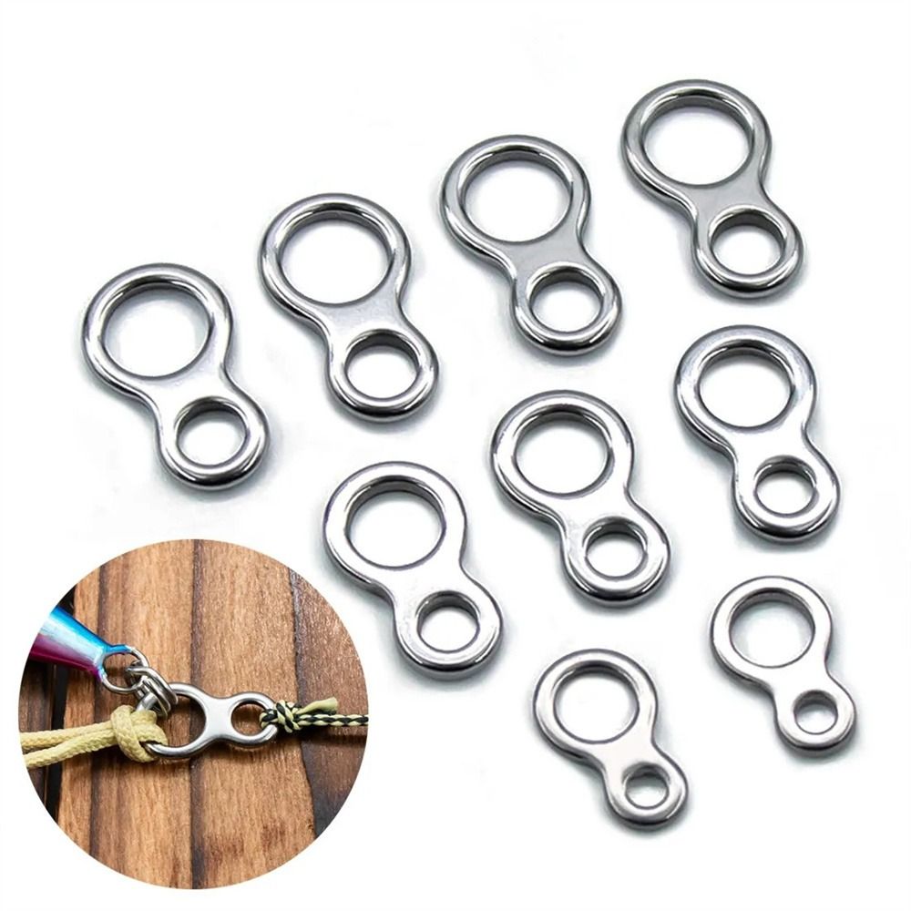 Fishing Lure Jig - 10Pcs Fishing Solid Ring Stainless Steel