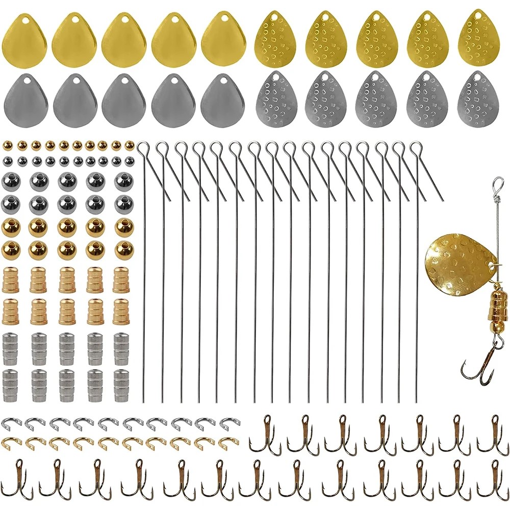 Fishing Lure Blade Bait - 140Pcs Fishing Lures Making Kit Fishing