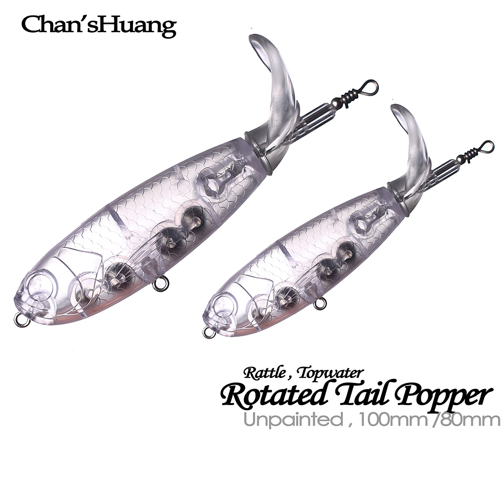 Fishing Lure Popper - Chan’sHuang 20PCS Unpainted Blanks Bait 8cm/10cm