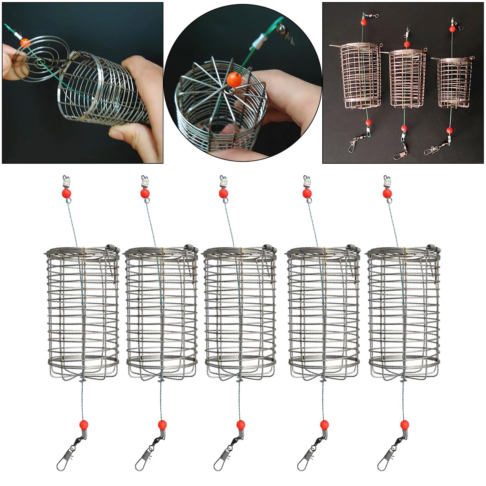 Fishing Lure Topwater - 5x Solid Fishing Feeder Cage Trap