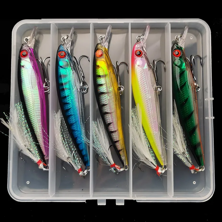 Fishing Lure Box - 5pcs/box Laser 3D Eyes Bionic Minnow