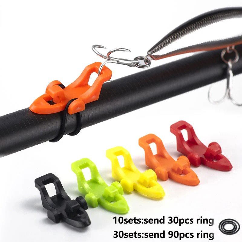 Fishing Lure Jig - 10-30pcs Fishing Rod Pole Hook Keeper