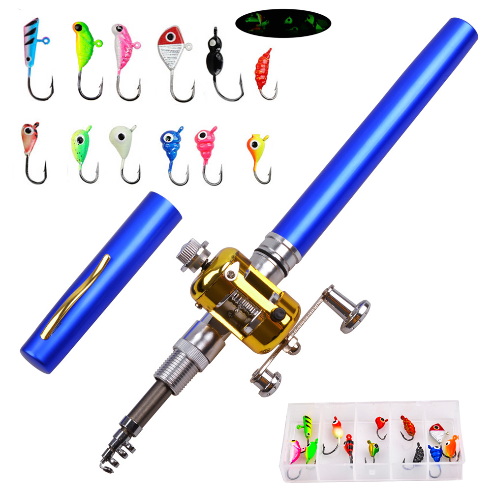 Fishing Lure Jig - Mini ice fishing rod Combo with