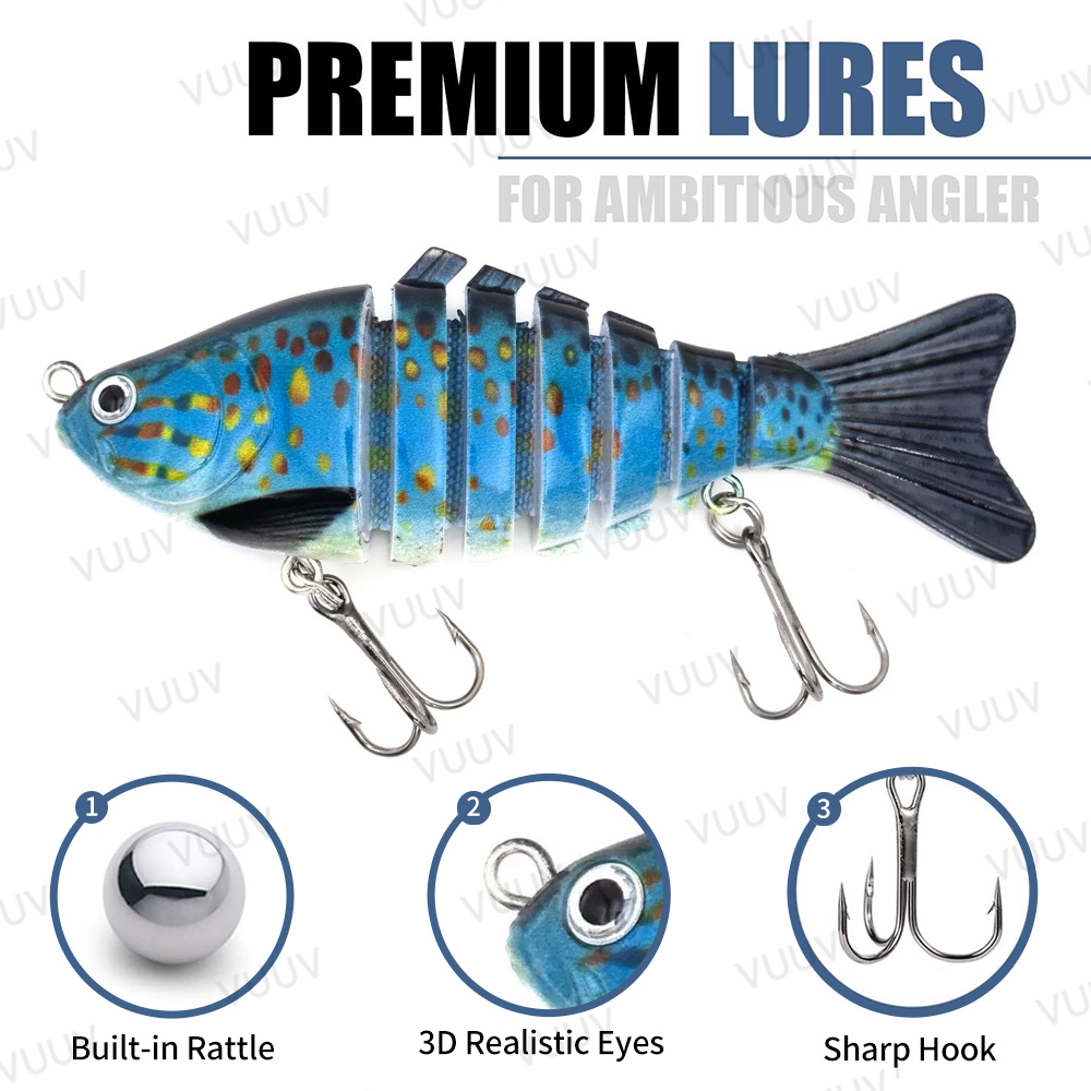 10 pcs Multi-Joint Swimbait Fi - Fishing Lure Swimbait ulasan dan harga