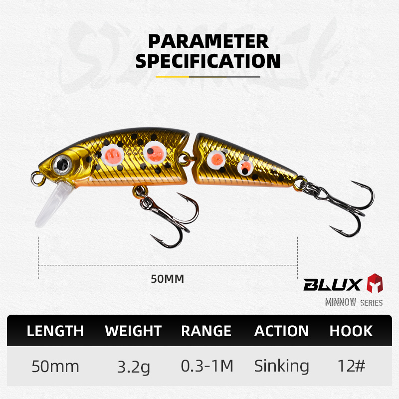 BLUX DR. Minnow Joint 50S Swim - Fishing Lure Swimbait ulasan dan harga