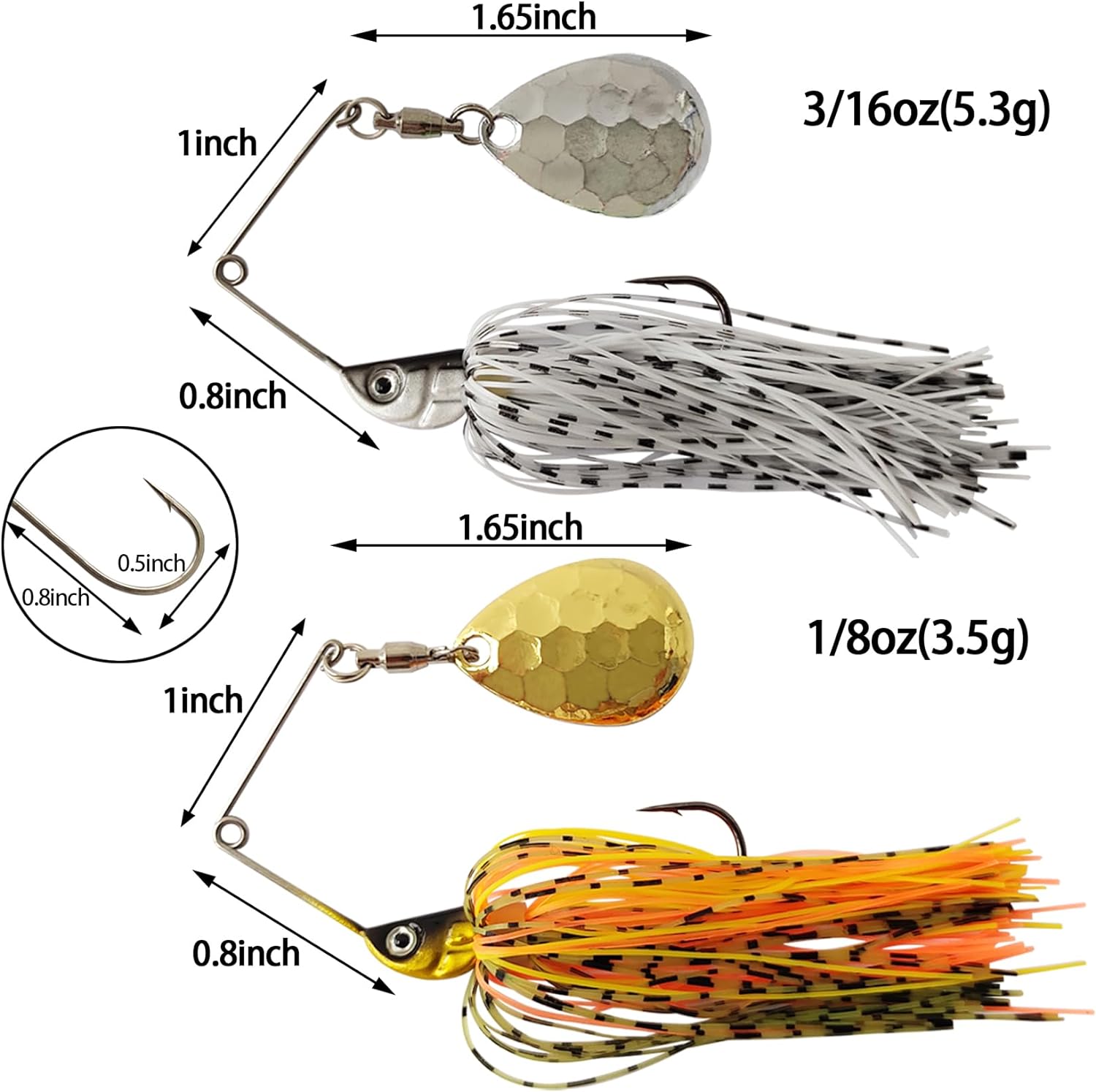 Eupheng Spinner Bait Spoon Wir - Fishing Lure Buzzbait ulasan dan harga