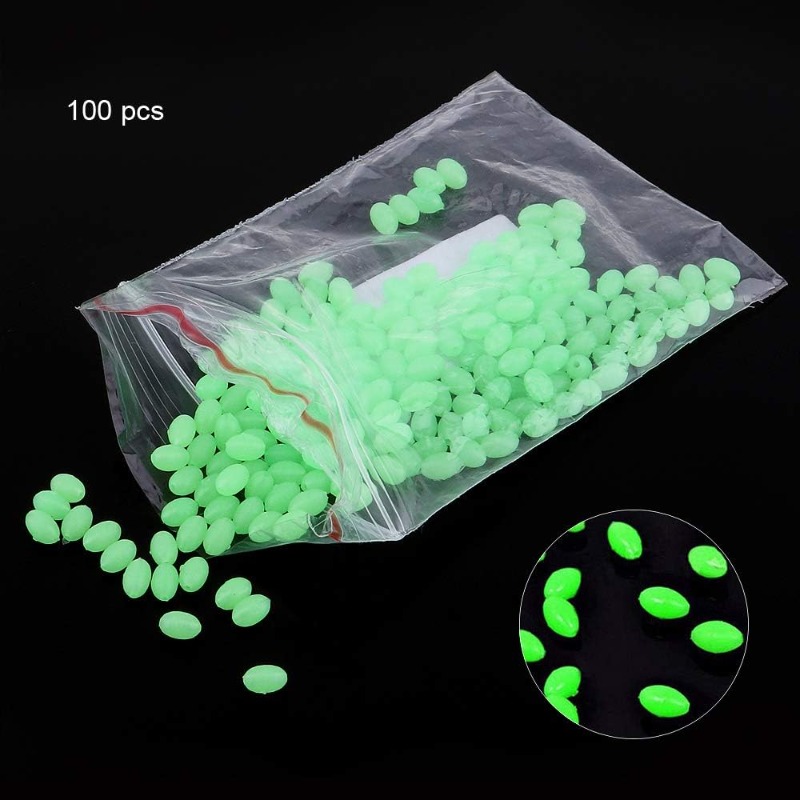 100pcs/lot Oval Night Luminous - Fishing Lure Accessories ulasan dan harga