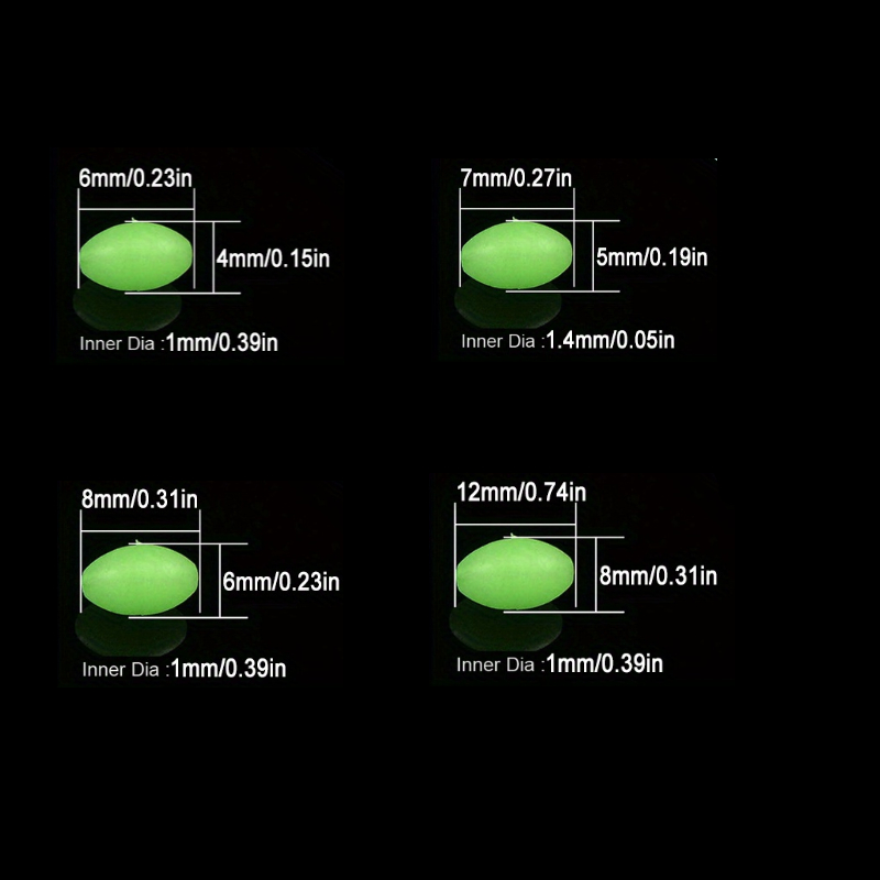 100pcs/lot Oval Night Luminous - Fishing Lure Accessories ulasan dan harga