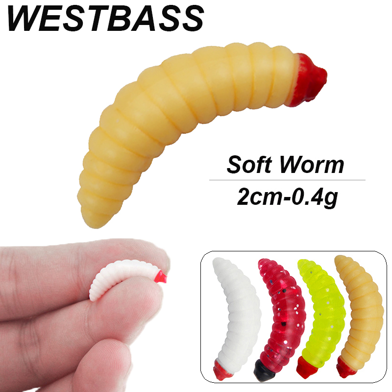 WESTBASS 20/50PCS Soft Larva S - Fishing Lure Swimbait ulasan dan harga