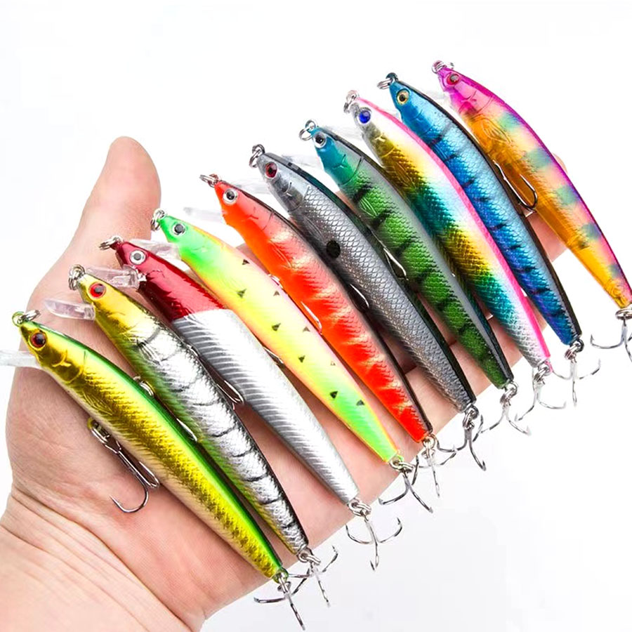 10PCS Jerkbait Minnow Swimbait - Fishing Lure Jerkbait ulasan dan harga