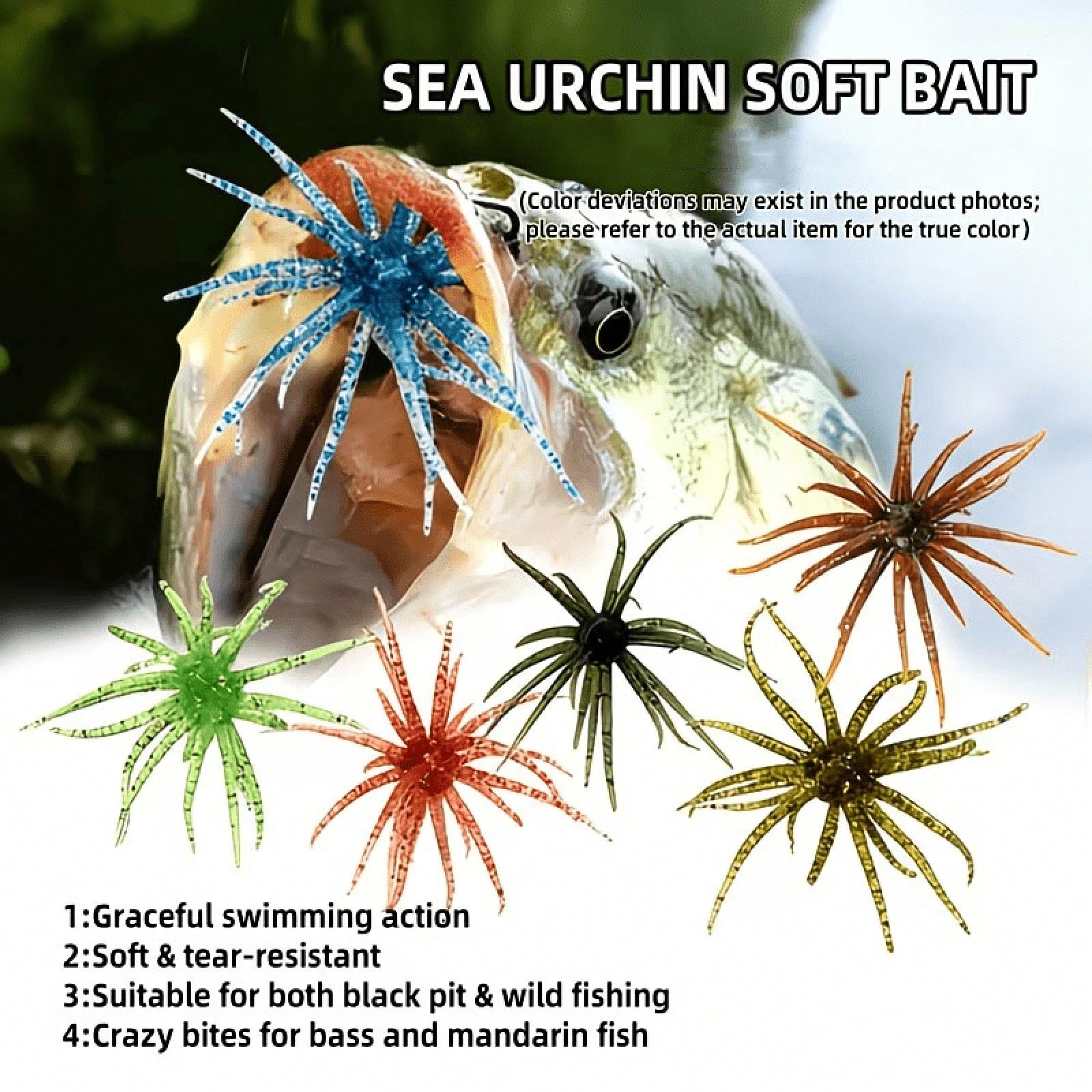 6Pcs Fishing Sea Urchin Soft L - Fishing Lure Topwater ulasan dan harga