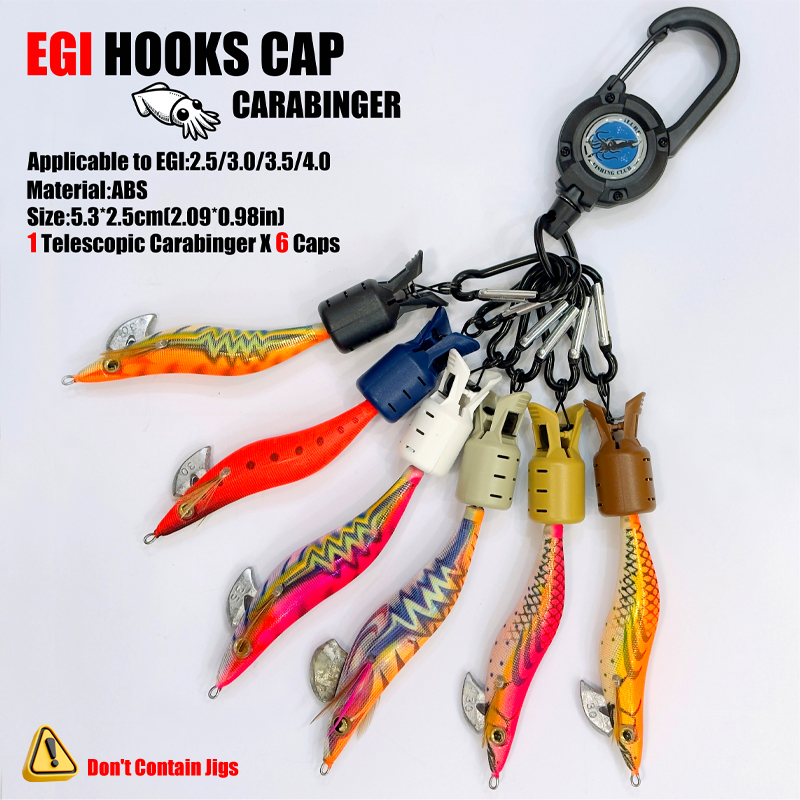 Squid Jig Hook Caps and Carabi - Fishing Lure Jig ulasan dan harga