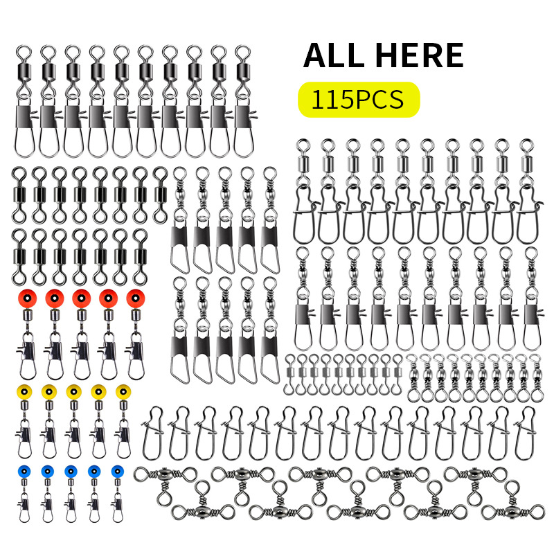 115pcs Fishing Swivel Connecto - Fishing Lure Kit ulasan dan harga