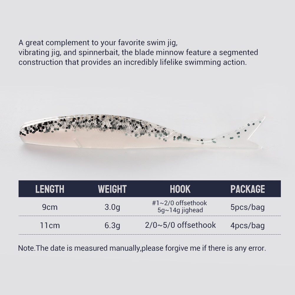 NOEBY Soft Lure Blade Minnow 9 - Fishing Lure Blade Bait ulasan dan harga