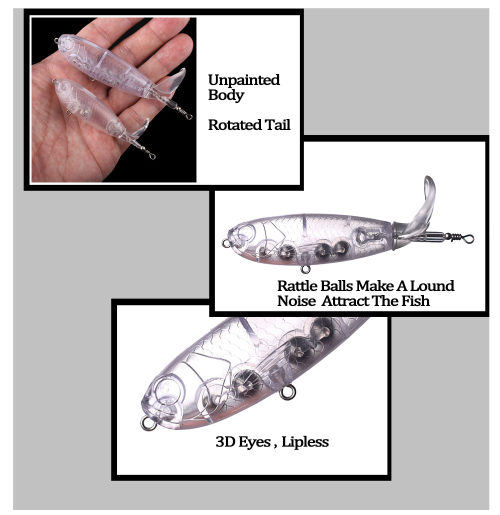 Chan’sHuang 20PCS Unpainted Bl - Fishing Lure Popper ulasan dan harga