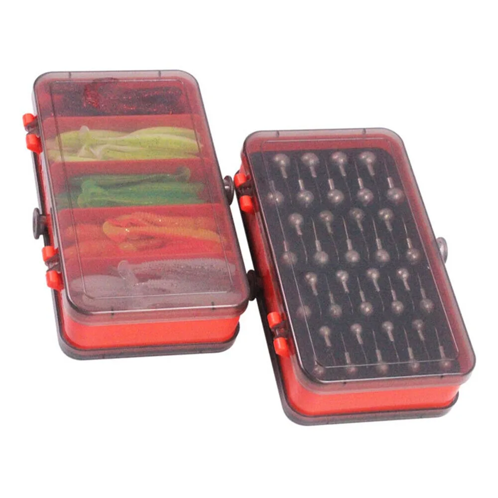 Portable Double Sided Split Ba - Fishing Lure Soft Plastic ulasan dan harga