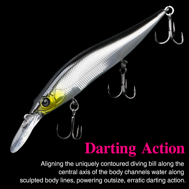 TSURINOYA  Suspending Minnow J - Fishing Lure Jerkbait ulasan dan harga