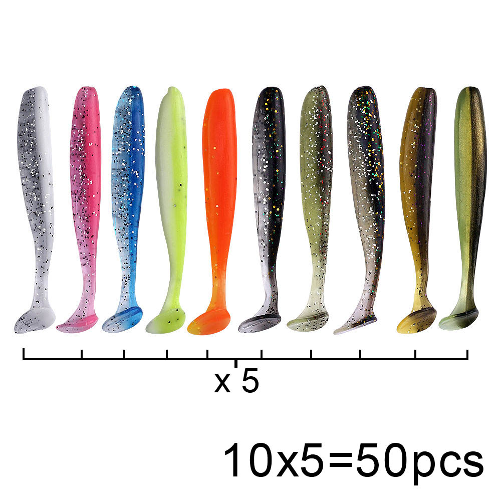 QXO 50 Pcs/Lot Swimbait Soft L - Fishing Lure Soft Plastic ulasan dan harga