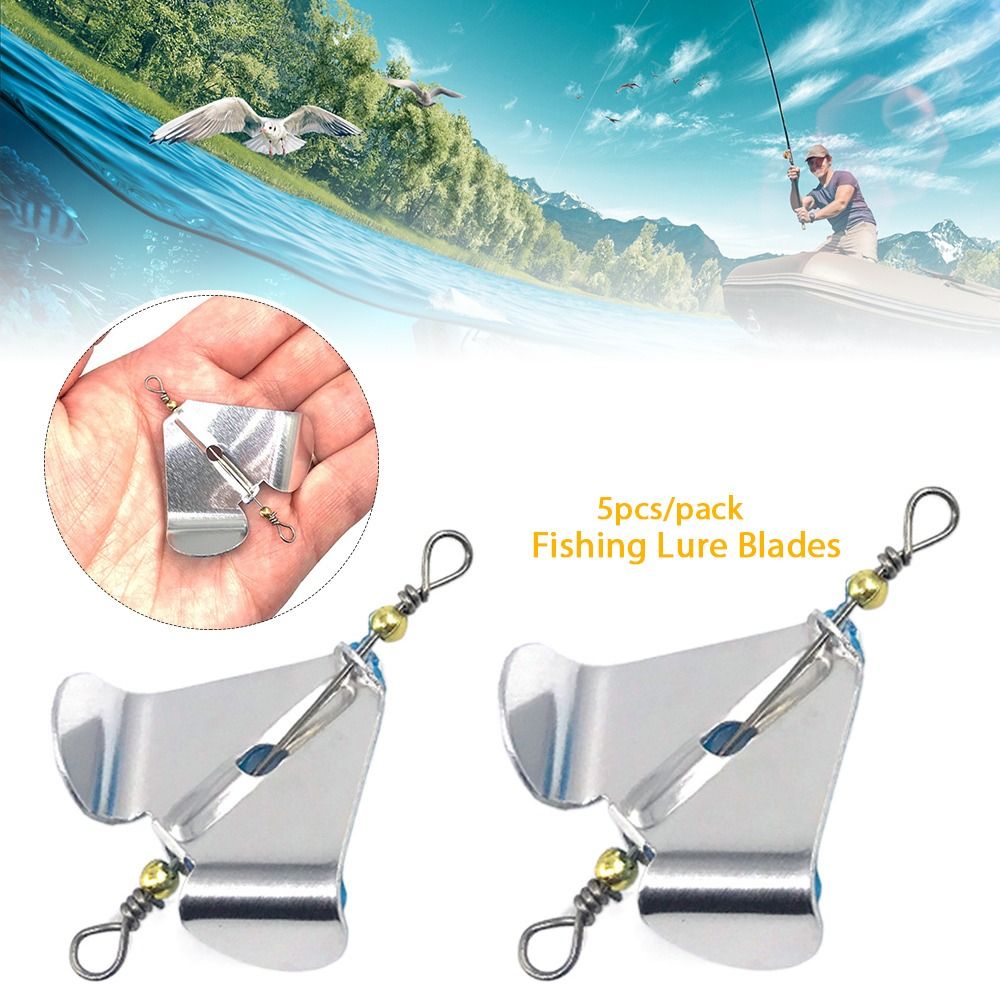 5PCS Prop Blade Stainless Stee - Fishing Lure Blade Bait ulasan dan harga